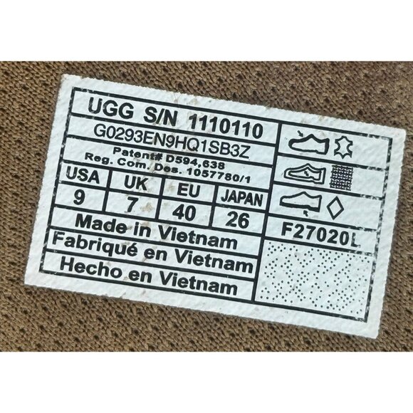 UGG Women's Brown Slide Sandals With Red Logo Straps Size 9 - Picture 10 of 10